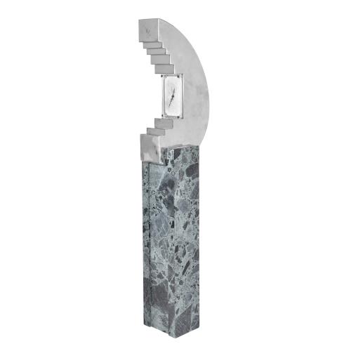 Grandfather clock with marble base, second half 20th century.
