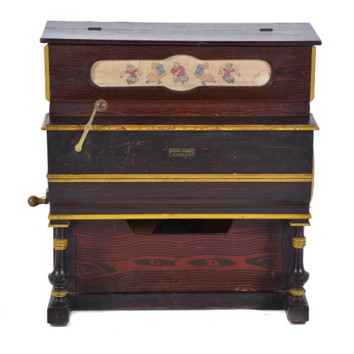 Toy barrel organ, mid 20th century.