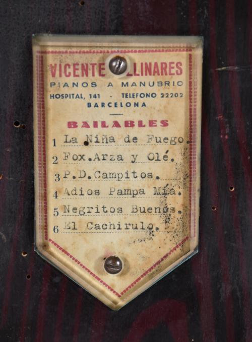 Toy barrel organ, mid 20th century.