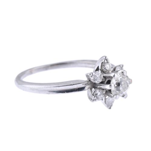 Diamonds rosette ring.