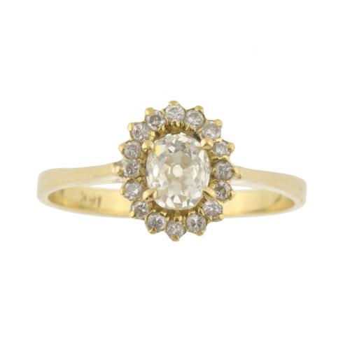 Diamonds rosette ring.