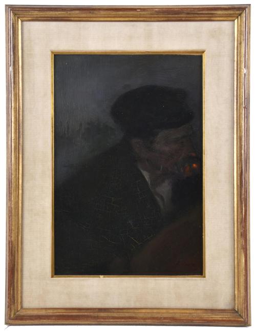 19H-20TH CENTURY CATALAN SCHOOL. &#39;Man smoking&#39;.