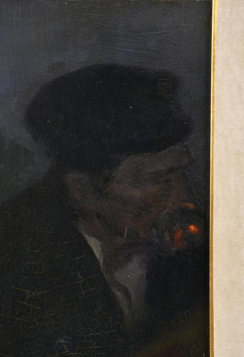 19H-20TH CENTURY CATALAN SCHOOL. &#39;Man smoking&#39;.