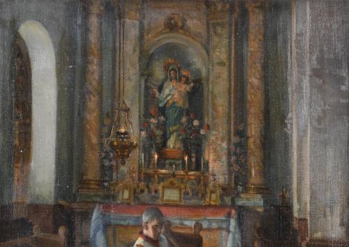 MATEO BALASCH MATEU (1870-1936). &#39;Interior of a church&#39;.