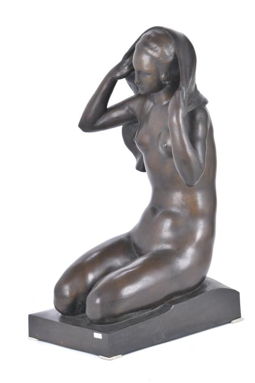 FREDERIC MARÈS (1893 - 1991).  ‘Female nude with a veil’.
