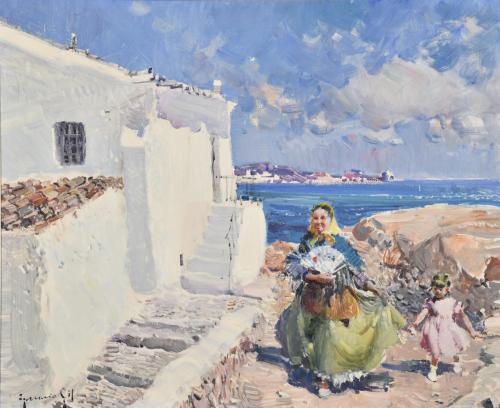 IGNACIO GIL (1913-2003). 'Ibiza women'.