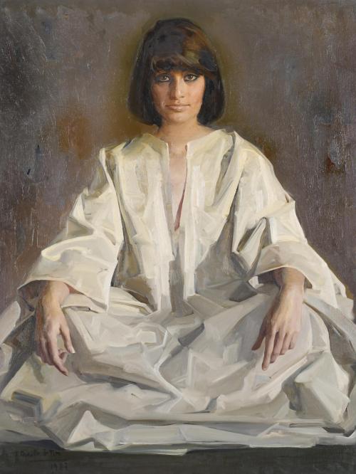 FELIX REVELLO DE TORO (1926). ‘Woman's portrait in white’, 1987.