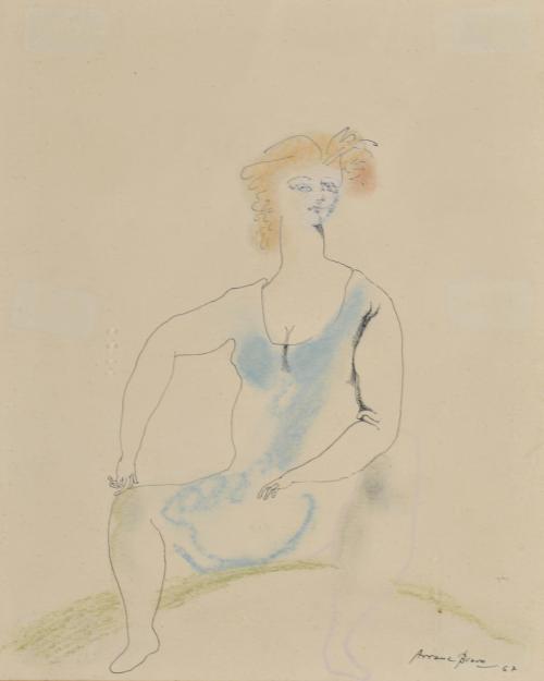 EDUARD ARRANZ-BRAVO (1941). ‘Woman in a blue dress’, 1967.