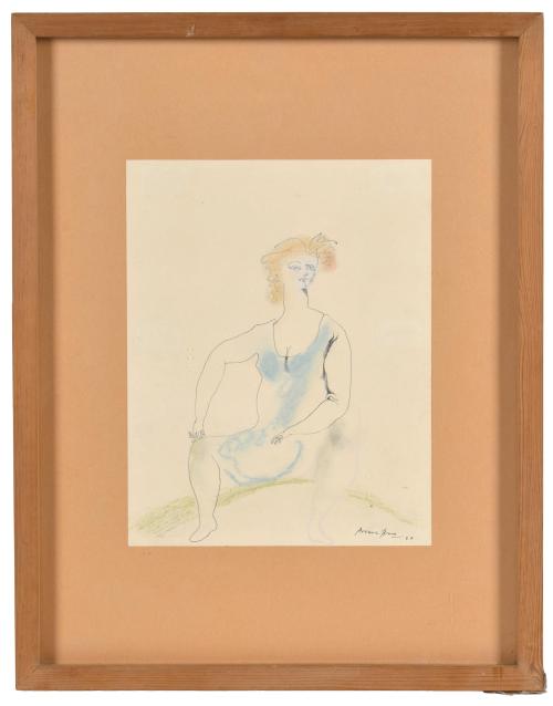 EDUARD ARRANZ-BRAVO (1941). ‘Woman in a blue dress’, 1967.