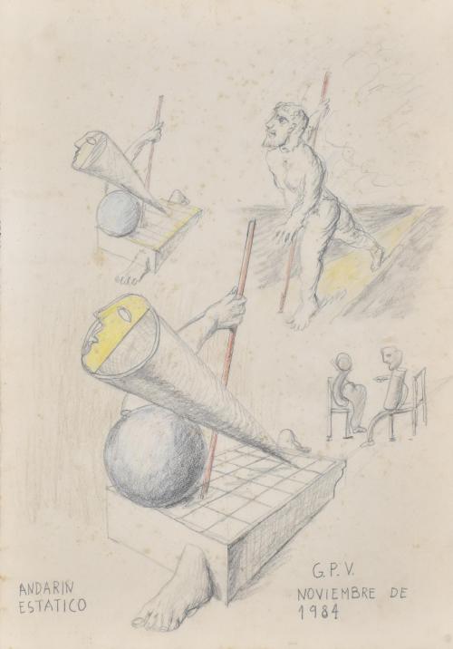20TH CENTURY SPANISH SCHOOL. 'Andarín estático', 1984.