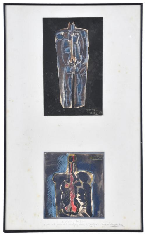 NESTOR BASTERRETXEA ARZADUN (1924-2014).  Pair of drawings 