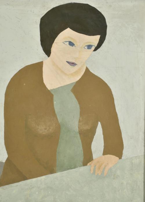 DIONISIO BLANCO ORTEGA (1927-2003).  ‘Two girls sitting in 
