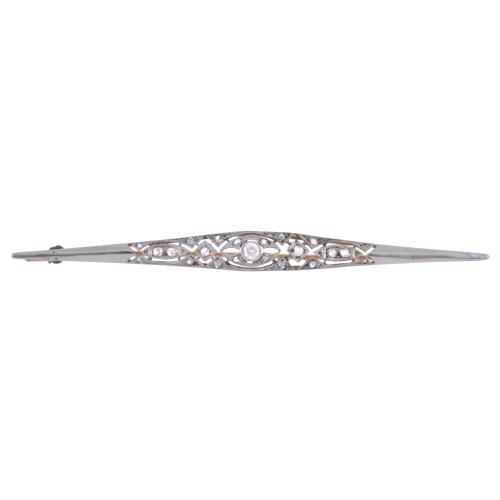 Broche art déco con diamantes.