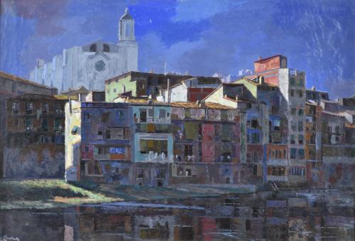 AGUSTI PERA PLANELLS (1908-?). 'View of Girona', 1950.