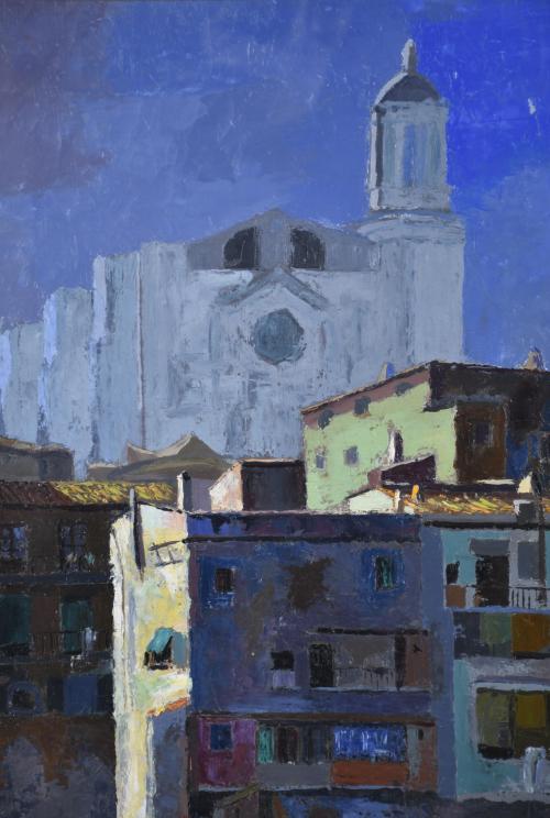 AGUSTI PERA PLANELLS (1908-?). &#39;View of Girona&#39;, 1950.