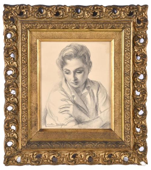 VICTOR MOYA CALVO (1889-1972).  &#39;Woman&#39;s portrait&#39;.