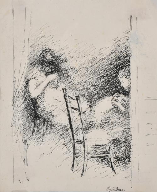 ESTEBAN VICENTE (1903-2001).  ‘Girls sewing', circa 1933-34.