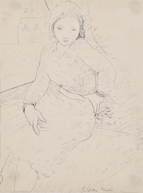 ESTEBAN VICENTE (1903-2001).  'Girl seated', circa 1933-34.