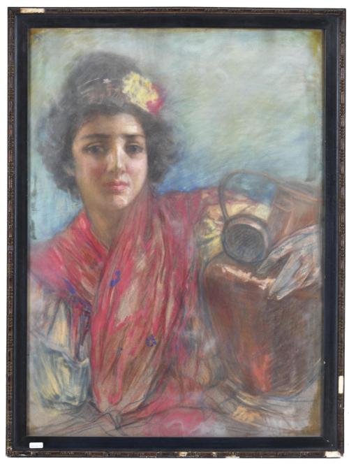 ATTRIBUTED TO JULIO BORRELL (1877-1957). &#39;Girl with a shawl