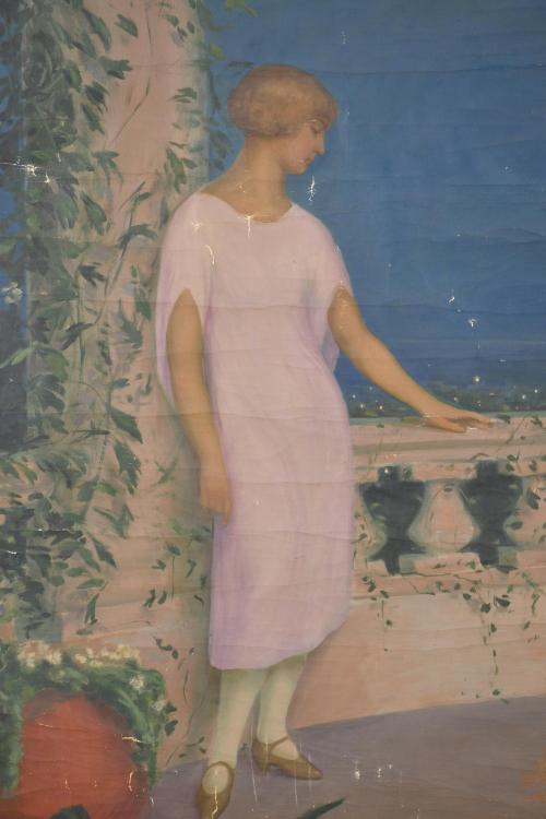 DIONÍS RENART GARCÍA (1878-1946).  &#39;Girl playing the flute&#39;