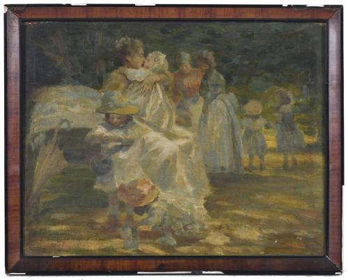 EARLY 20TH CENTURY CATALAN SCHOOL. &#39;Family scene&#39;.