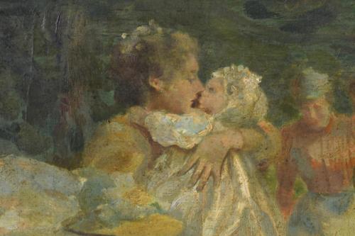 EARLY 20TH CENTURY CATALAN SCHOOL. &#39;Family scene&#39;.