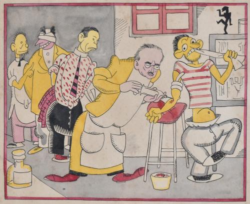 20TH CENTURY SPANISH SCHOOL. ‘The doctor’, comic strip.