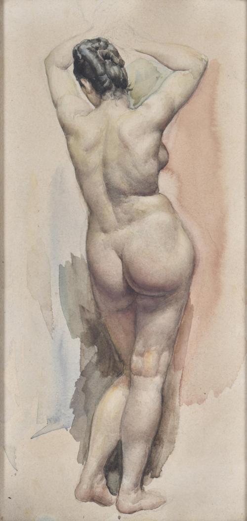 EARLY 20TH CENTURY CATALAN SCHOOL. ‘Female nude from behind’.