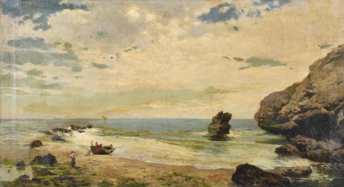 JOSEP Mª MARQUÉS I GARCÍA (1862-1938). 'Seascape', 1882.