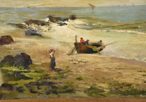 JOSEP Mª MARQUÉS I GARCÍA (1862-1938). &#39;Seascape&#39;, 1882.
