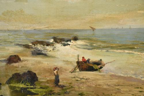 JOSEP Mª MARQUÉS I GARCÍA (1862-1938). &#39;Seascape&#39;, 1882.