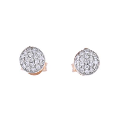 Earrings with diamonds pavé.