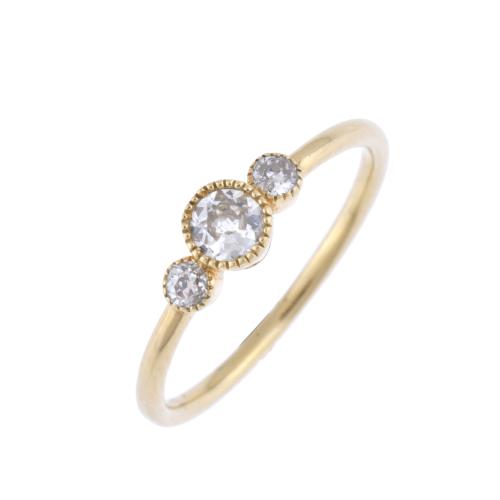 Diamonds triplet ring.
