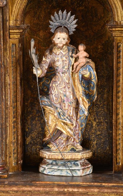 17TH CENTURY SPANISH SCHOOL.  Portable altar or oratory.