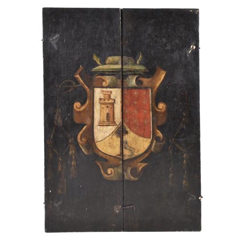 17TH CENTURY SPANISH SCHOOL.  Portable altar or oratory.