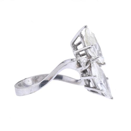 Marquise cut diamonds ring.