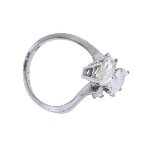 Marquise cut diamonds ring.