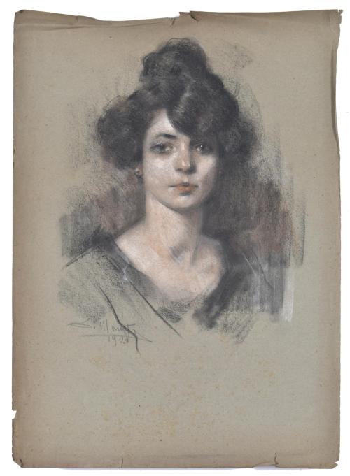 SALVATORE DI MAIUTA (19TH-20TH CENTURY). 'Woman's portrait',1920.