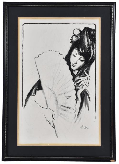 ALFRED OPISSO CARDONA (1907-1980). &#39;Girl with a shawl and a