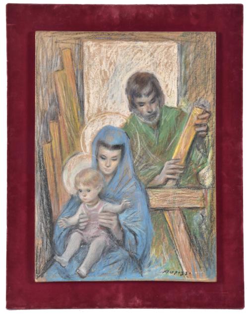 ALFRED OPISSO CARDONA (1907-1980). "Holy Family". 