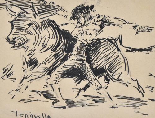 JOAQUIM TERRUELLA MATILLA (1891-1957). Set of 3 drawings on
