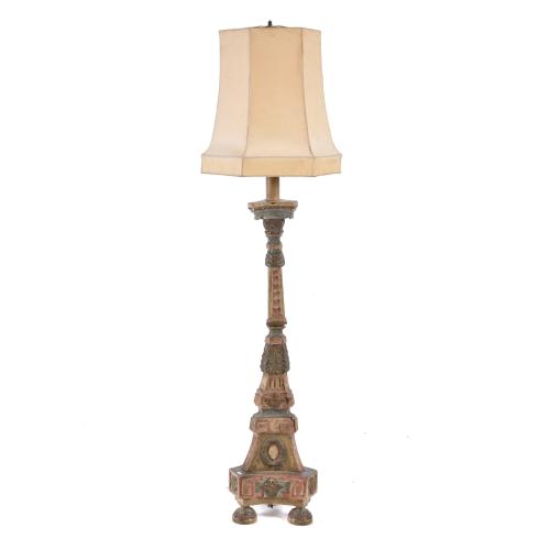 ATTR. TO PIERRE LOTTIER (1916 - 1987). Torch holder converted into a lamp, mid 20th century.