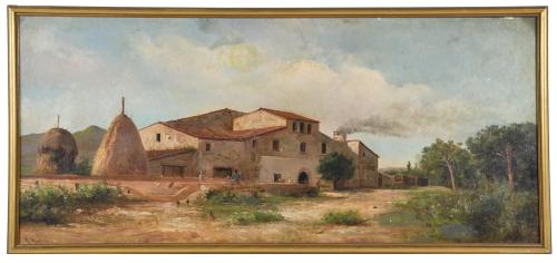 RICARD MARTI AGUILO (1868-1936) ‘Farmhouse’.