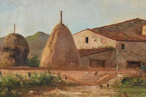 RICARD MARTI AGUILO (1868-1936) ‘Farmhouse’.