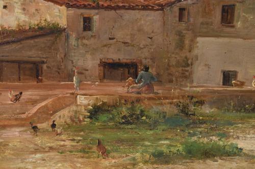 RICARD MARTI AGUILO (1868-1936) ‘Farmhouse’.