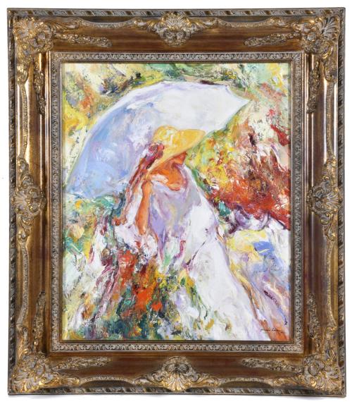 JOSÉ ANTONIO PINEDA BUENO (MOTRIL, 1950) ‘Woman with a para