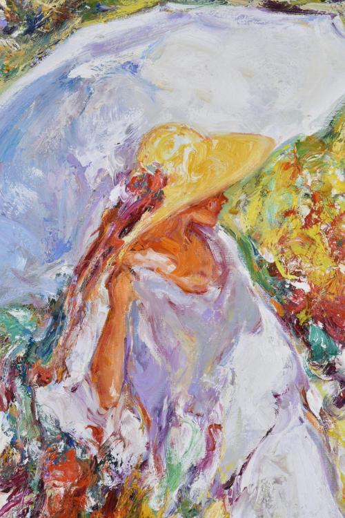JOSÉ ANTONIO PINEDA BUENO (MOTRIL, 1950) ‘Woman with a para