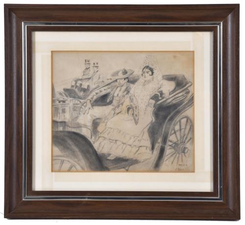 RICARD OPISSO (1880-1966). ‘Couple on a carriage&#39;, 1900.