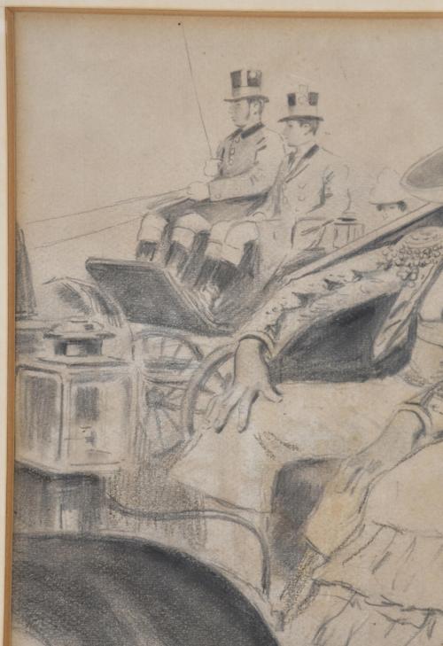 RICARD OPISSO (1880-1966). ‘Couple on a carriage&#39;, 1900.