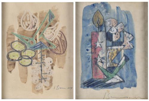 JOSEP GAUSACHS (1889-1959).  Pair of works.